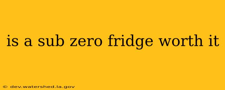 is a sub zero fridge worth it