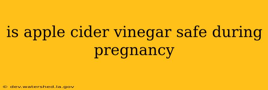 is apple cider vinegar safe during pregnancy
