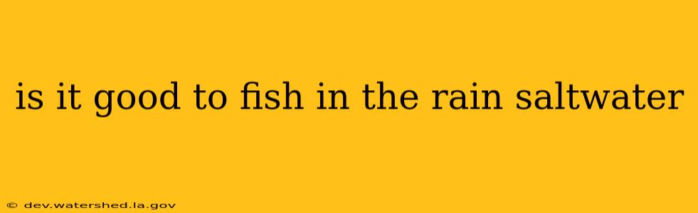 is it good to fish in the rain saltwater