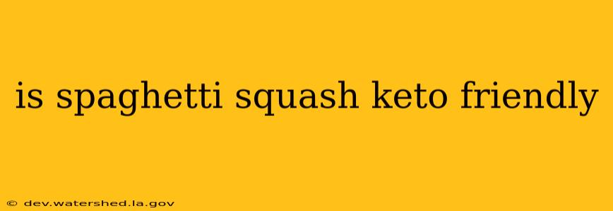 is spaghetti squash keto friendly