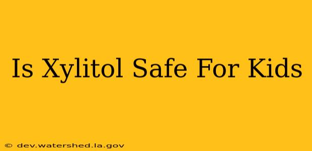 is xylitol safe for kids