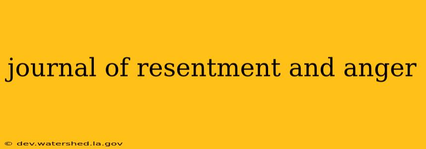 journal of resentment and anger