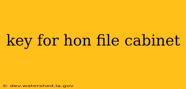 key for hon file cabinet