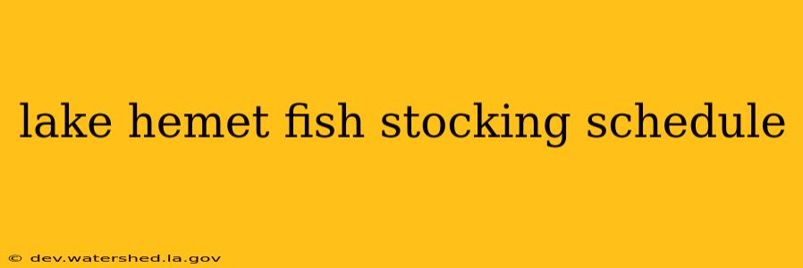 lake hemet fish stocking schedule