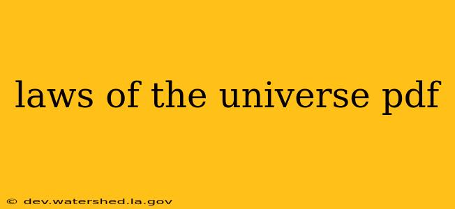 laws of the universe pdf