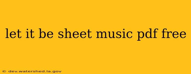 let it be sheet music pdf free