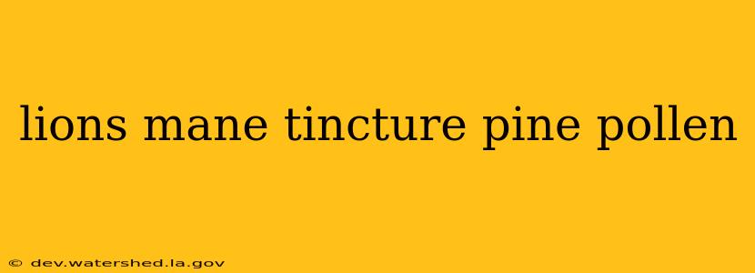 lions mane tincture pine pollen