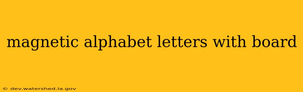 magnetic alphabet letters with board