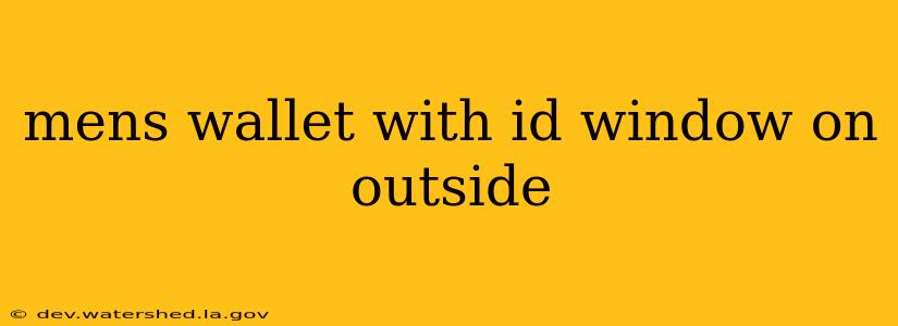 mens wallet with id window on outside