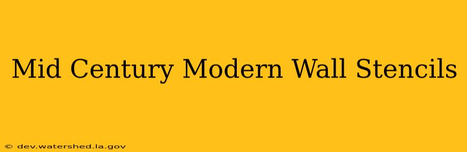 mid century modern wall stencils