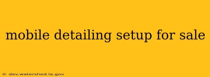 mobile detailing setup for sale