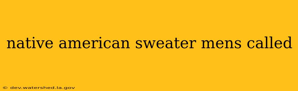native american sweater mens called