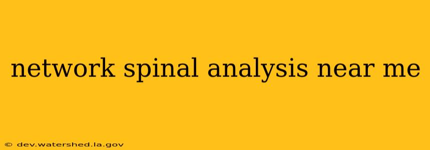 network spinal analysis near me
