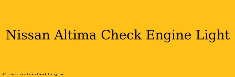 nissan altima check engine light
