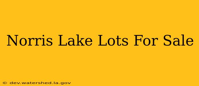 norris lake lots for sale