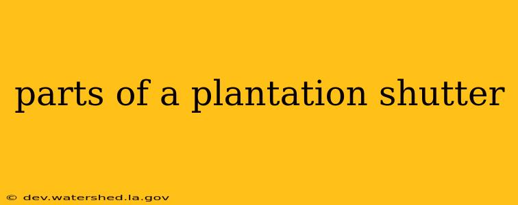 parts of a plantation shutter