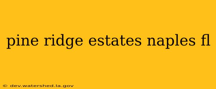 pine ridge estates naples fl