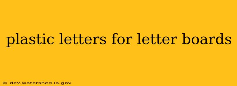 plastic letters for letter boards