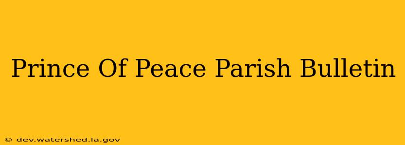 prince of peace parish bulletin