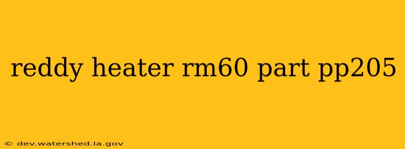 reddy heater rm60 part pp205