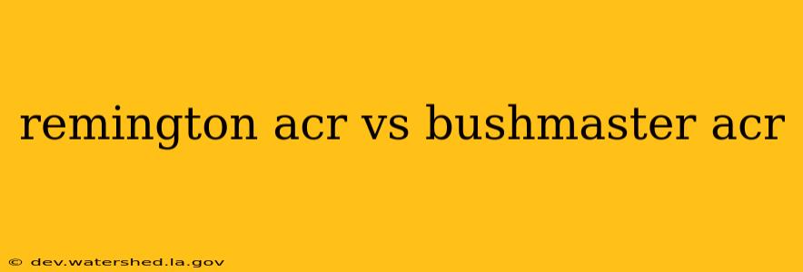 remington acr vs bushmaster acr
