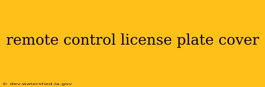 remote control license plate cover