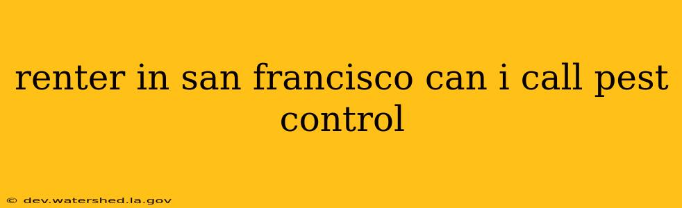 renter in san francisco can i call pest control