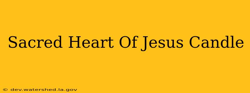 sacred heart of jesus candle