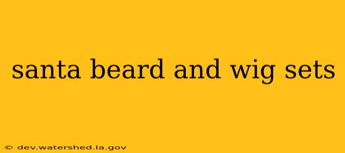 santa beard and wig sets