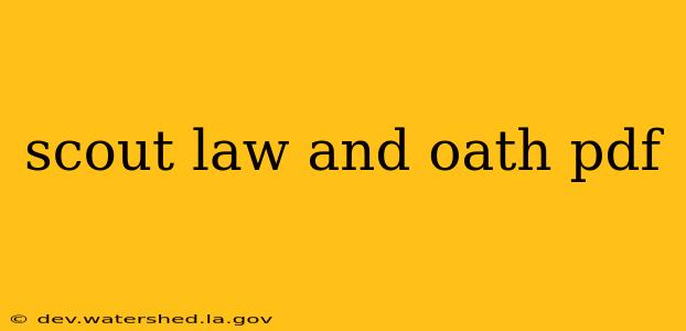 scout law and oath pdf