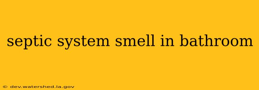 septic system smell in bathroom
