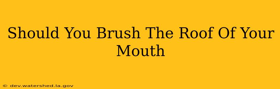 should you brush the roof of your mouth