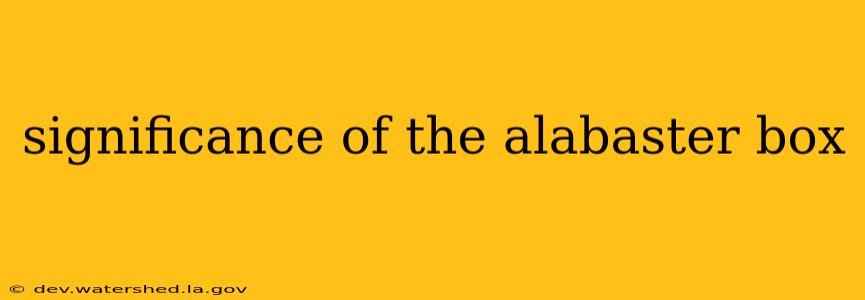 significance of the alabaster box