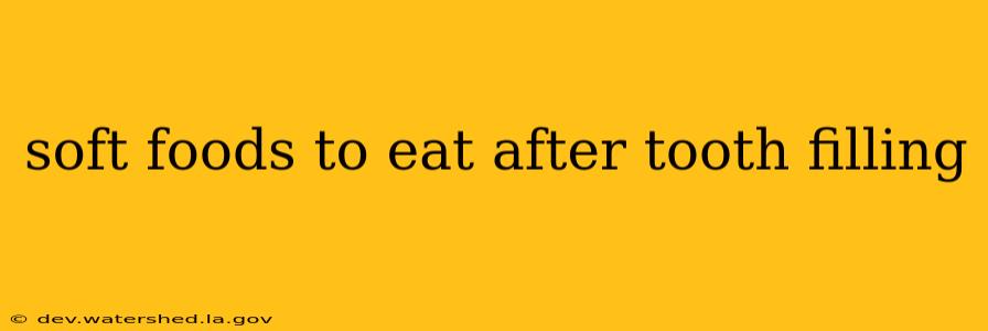 soft foods to eat after tooth filling