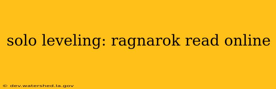 solo leveling: ragnarok read online