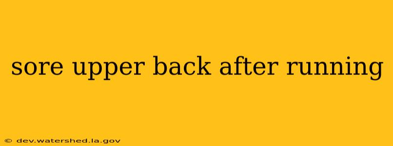 sore upper back after running