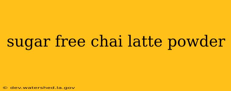sugar free chai latte powder