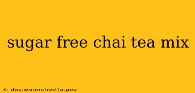 sugar free chai tea mix