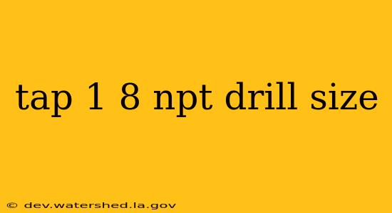 tap 1 8 npt drill size