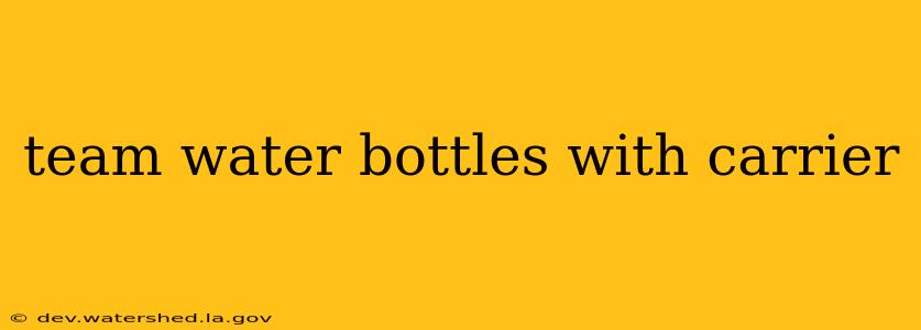 team water bottles with carrier