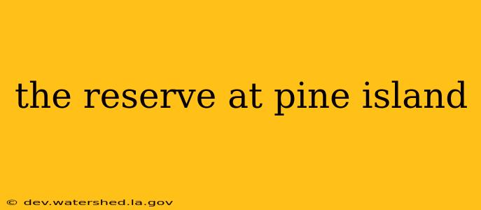 the reserve at pine island