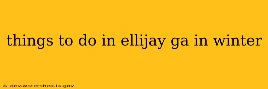things to do in ellijay ga in winter