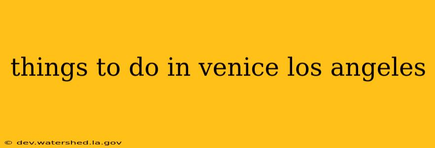 things to do in venice los angeles