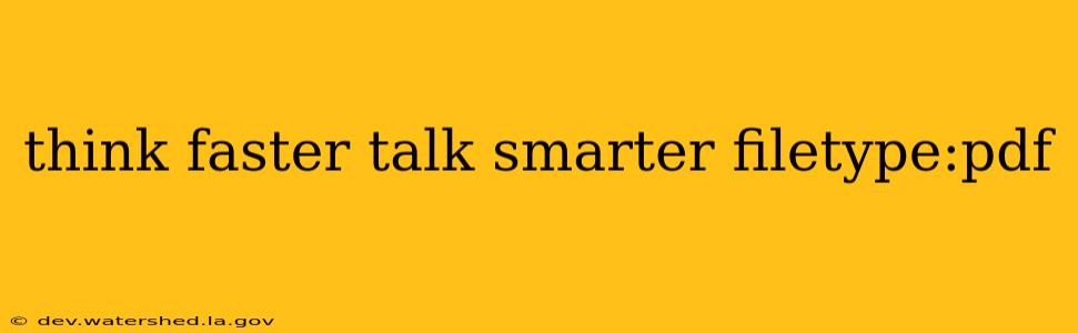 think faster talk smarter filetype:pdf