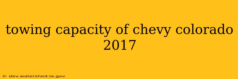 towing capacity of chevy colorado 2017