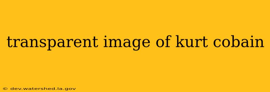 transparent image of kurt cobain