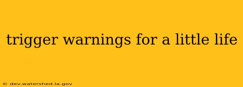 trigger warnings for a little life