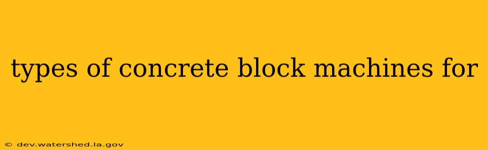 types of concrete block machines for