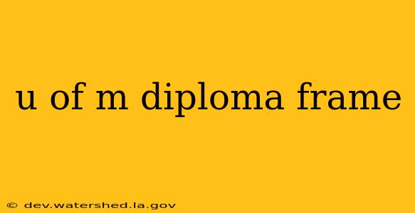 u of m diploma frame