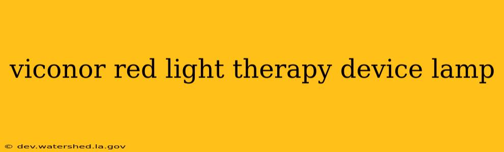 viconor red light therapy device lamp